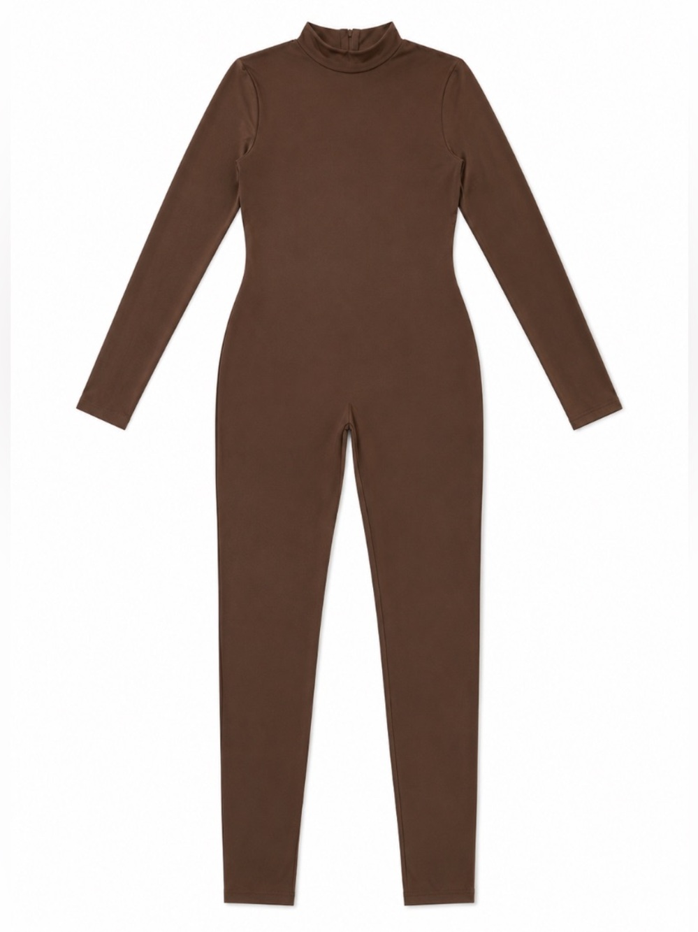 Fashion Nova • Chocolate Brown • Long Sleeve • Jumpsuit • Zipper Back
